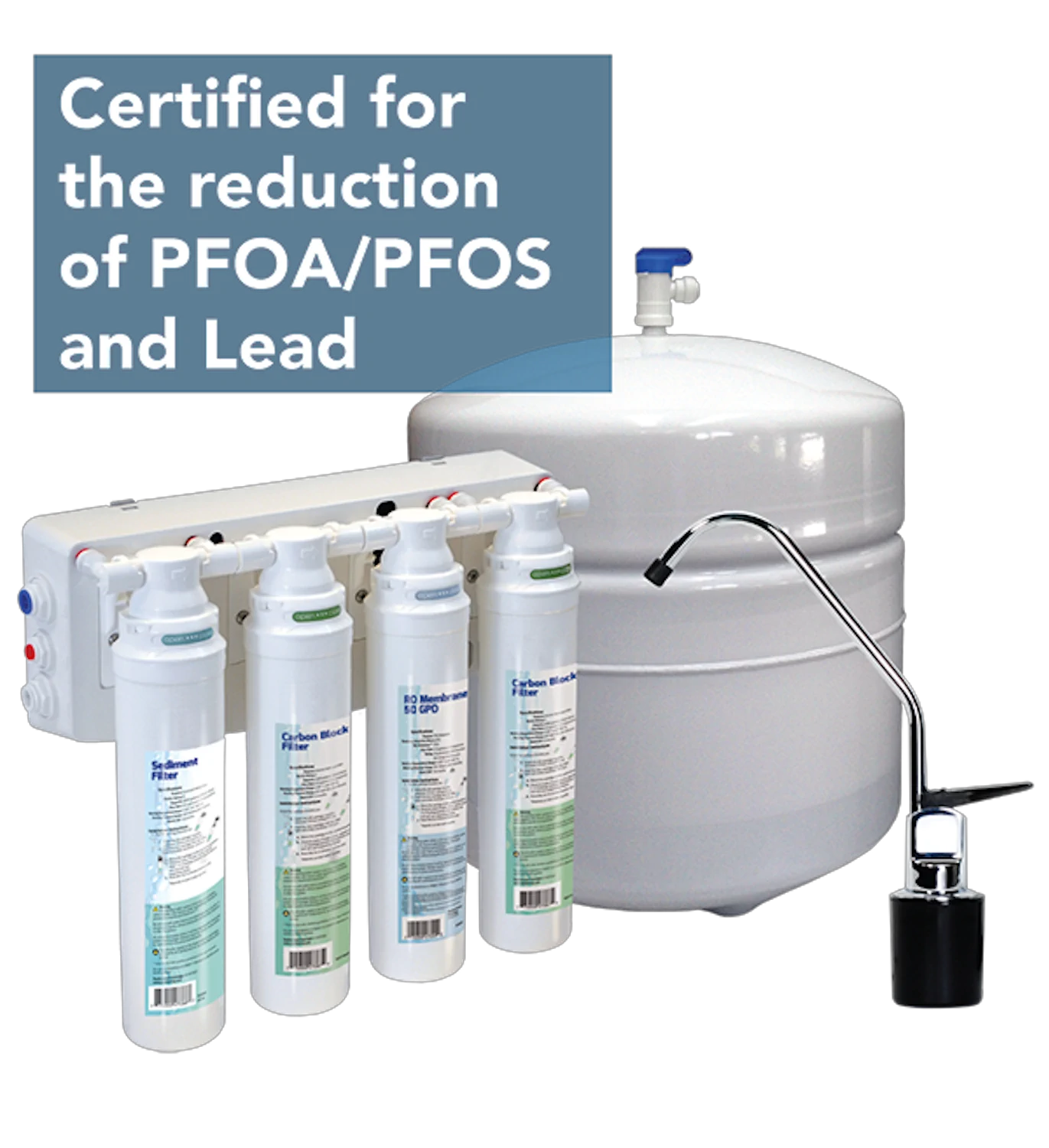 Quick-Change Revere Osmosis System 4 Stage, 75 GPD - PFAS Certified